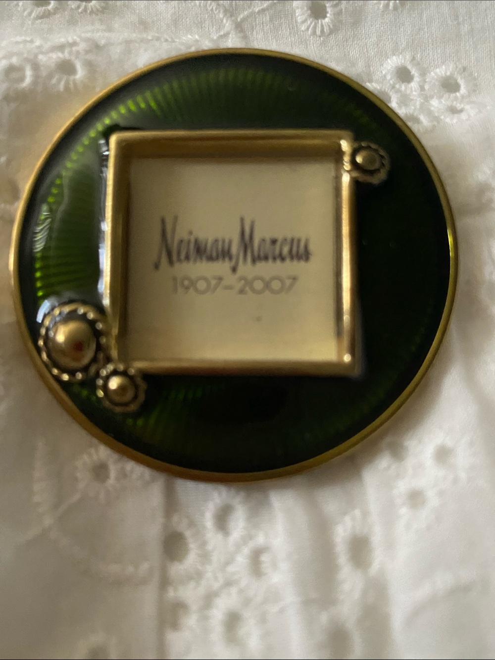 Jay Strongwater Neiman Marcus mini picture frame brooch